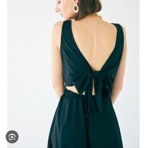 𝅺jealous Tomato Asymmetrical Back Bow Tie Dress